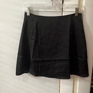 short black silk skirt
